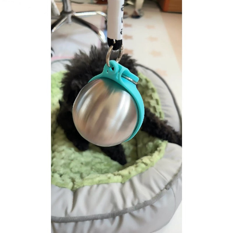 304 Stainless Steel Portable Pet Water Bottle with Foldable Bowl 285ml