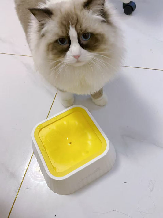 Anti-Spill Floating Pet Water Bowl, No Wet Mouth Water Dispenser for Dogs & Cats